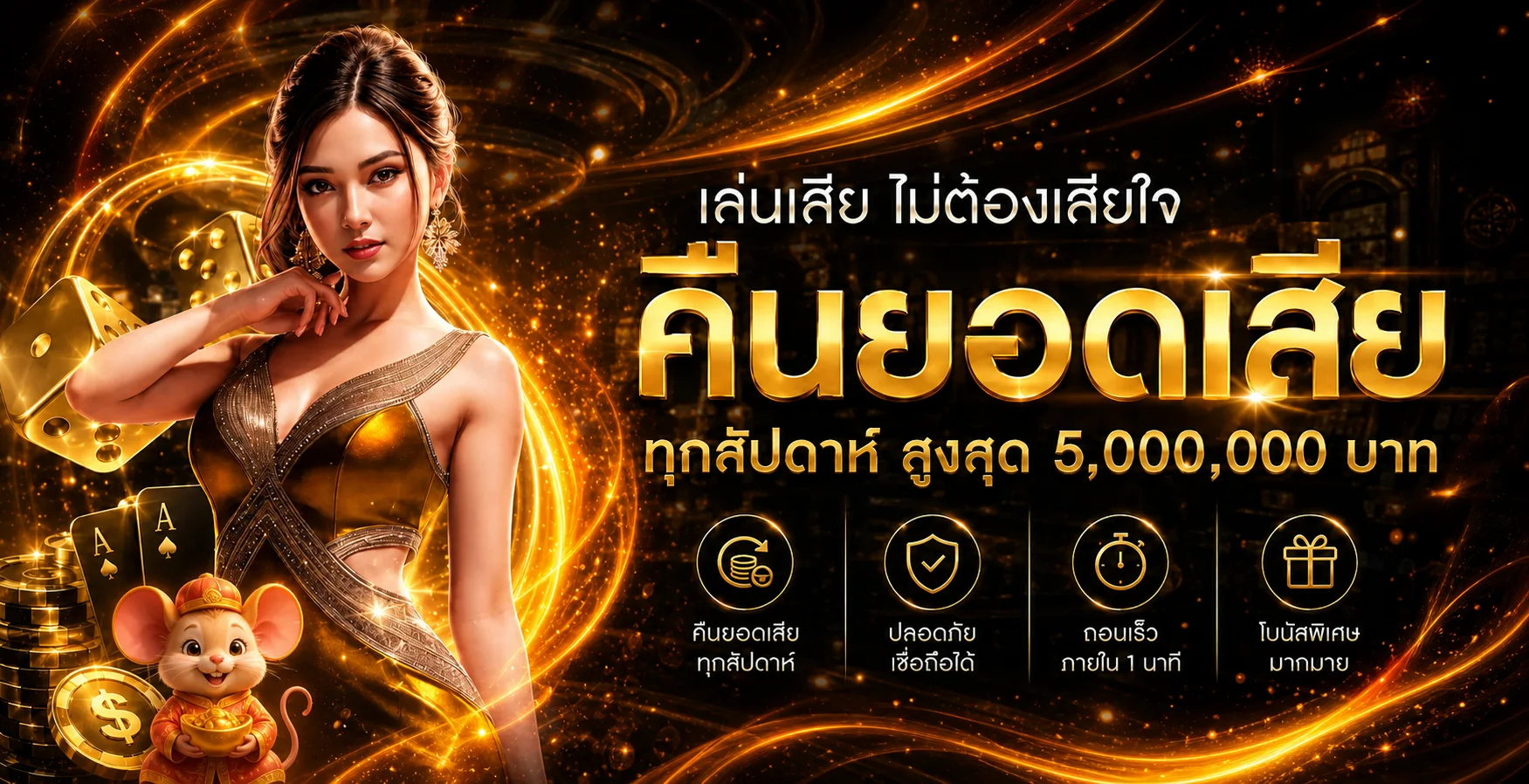 ภาพโปรโมชั่นคืนยอดเสีย G2G8888 โทนส้มทอง
